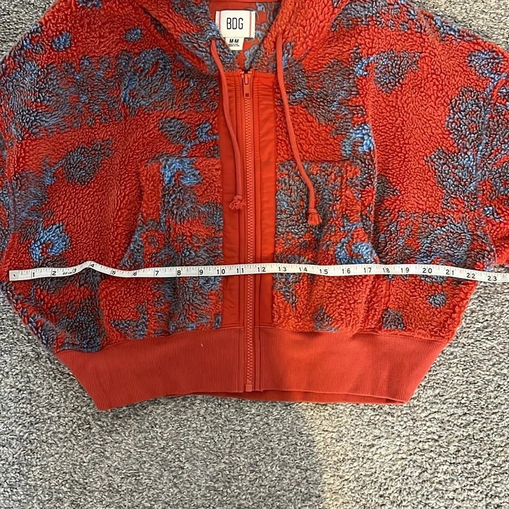 Women’s Urban Outfitters Zip Up Fleece Hooded Sweatshirt. - Picture 8 of 10